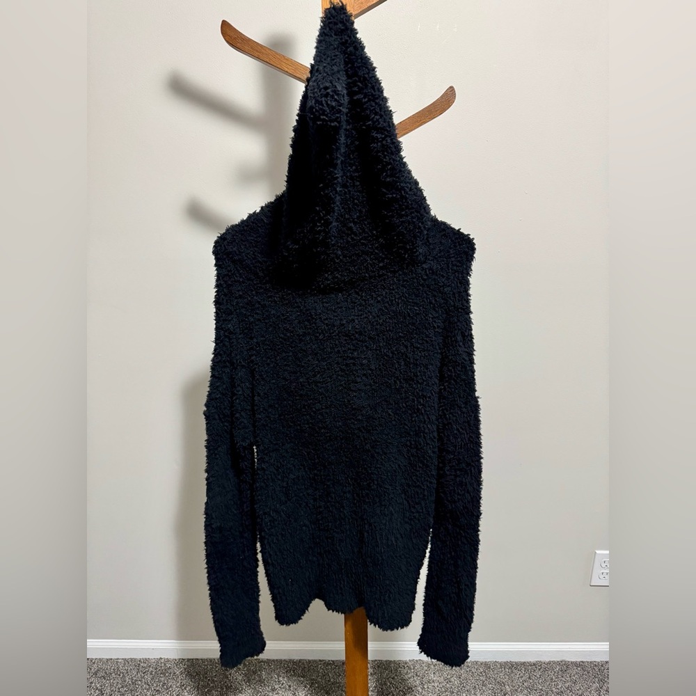 POL Women’s Sherpa Fuzzy Soft Knit Hoodie Size M NWT - Picture 8 of 8